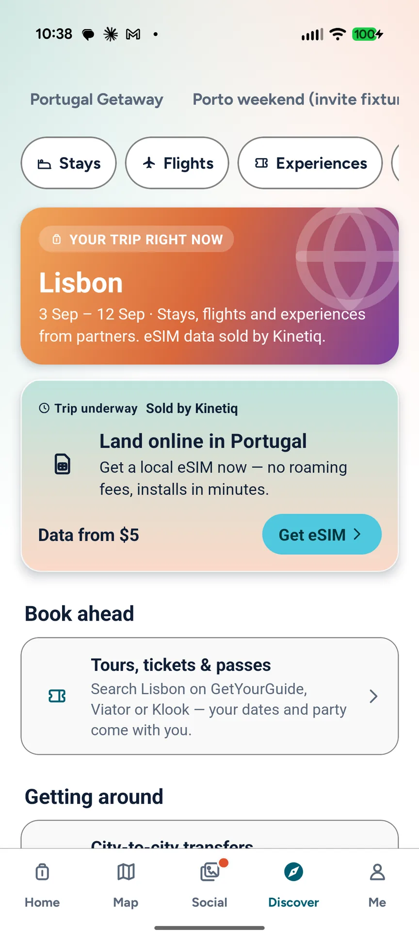 Kinetiq Discover: stays, flights and experiences for the trip you are on